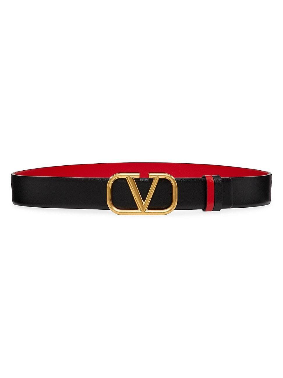 Womens VLogo Reversible Leather Belt Product Image