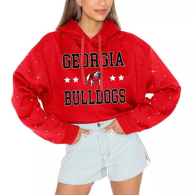 Womens Gameday Couture Georgia Bulldogs Cant Lose Rhinestone Cropped Pullover Hoodie Product Image