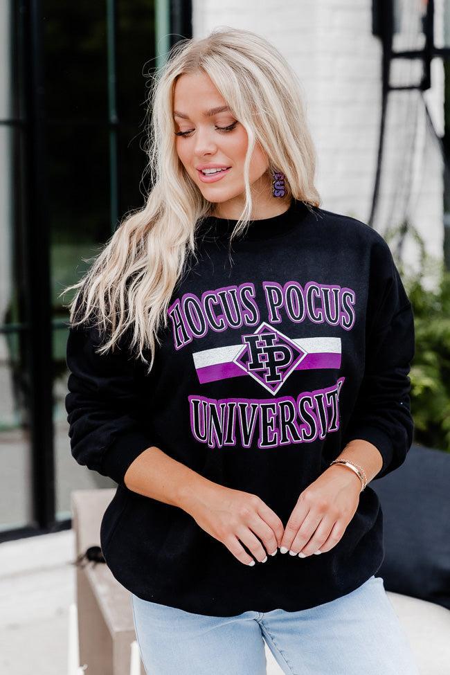 Hocus Pocus University Black Oversized Graphic Sweatshirt Product Image