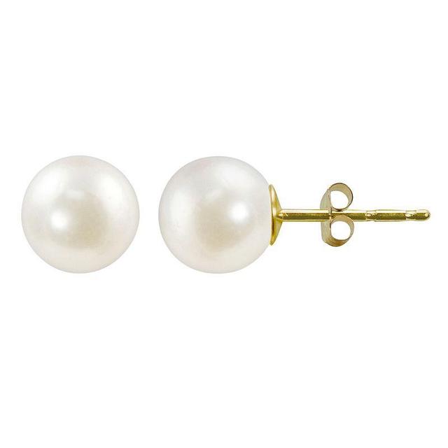 14k Gold Akoya Cultured Pearl Stud Earrings, Womens, White Product Image