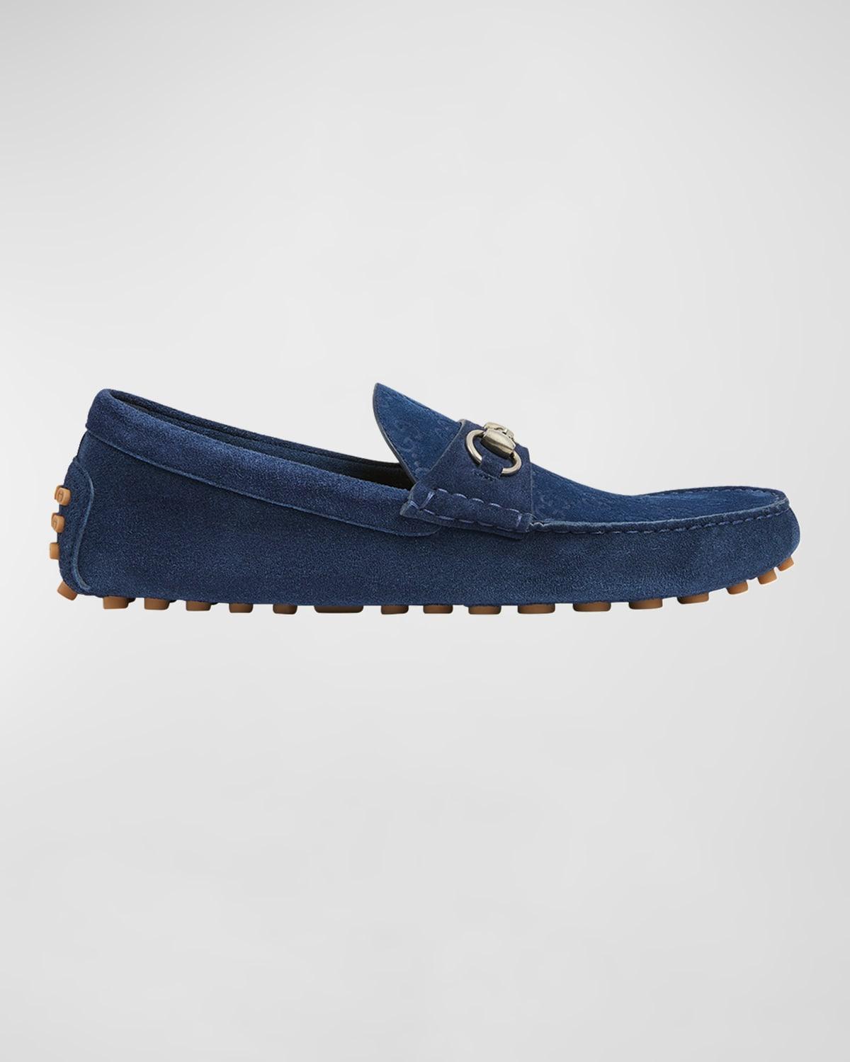 Men's Byorn Guccisima Suede Bit Loafers Product Image