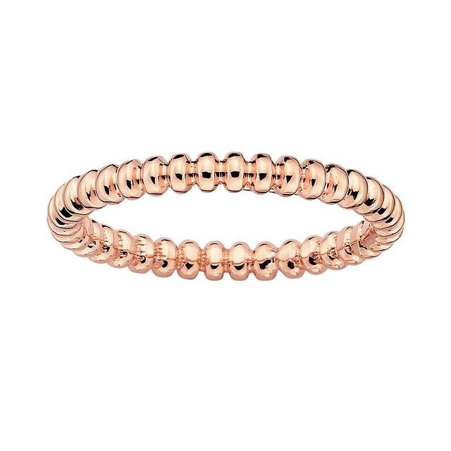 Stacks & Stones 18k Rose Gold Over Silver Beaded Stack Ring, Womens Pink Product Image