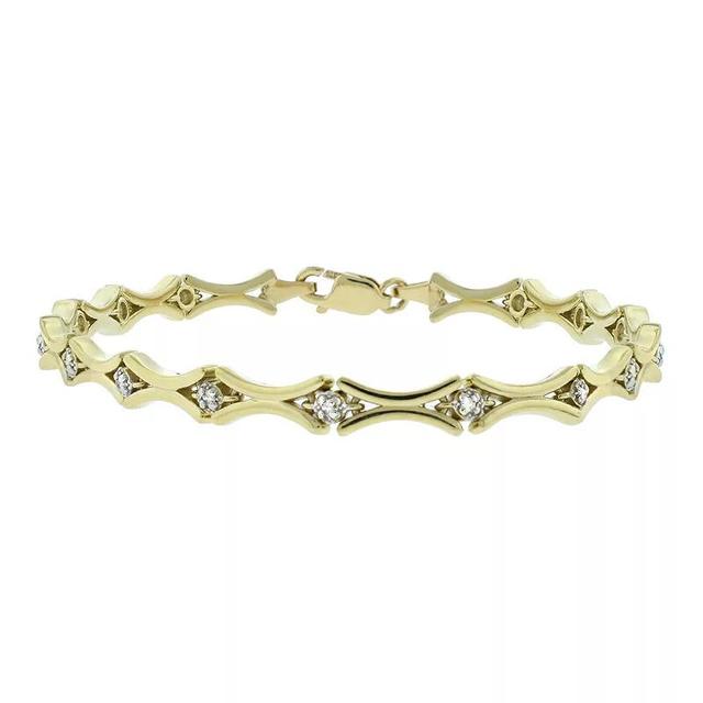 10k Gold Diamond Accent Bracelet, Womens Product Image