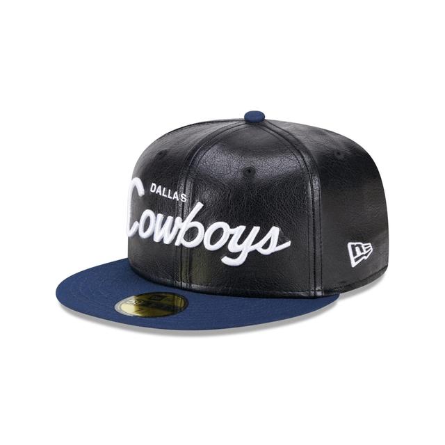 Dallas Cowboys Faux Leather Crown 59FIFTY Fitted Hat Male Product Image