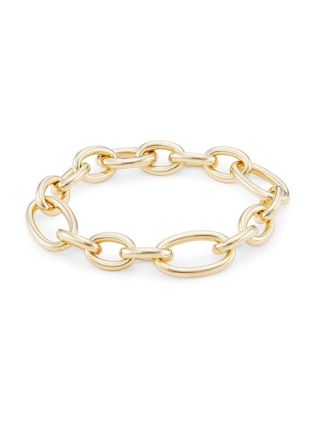 Womens 14K Yellow Gold Oval-Link Chain Bracelet Product Image