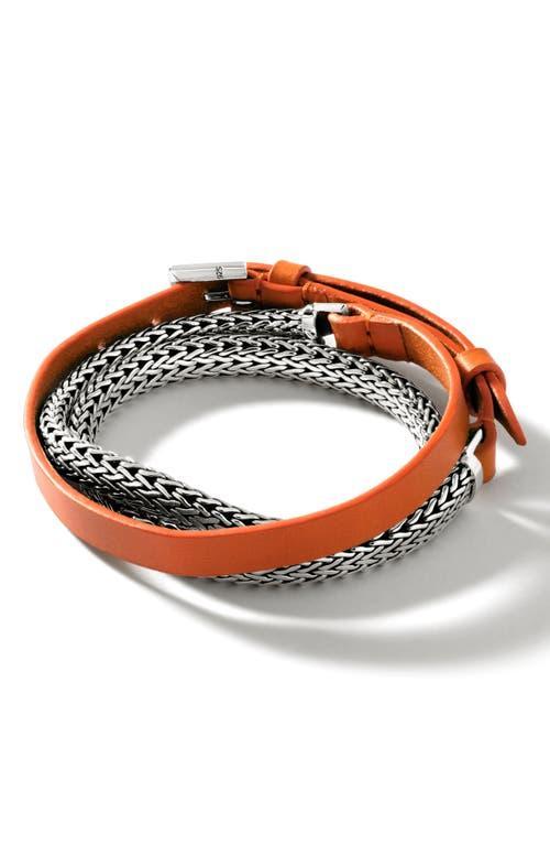 John Hardy Icon Leather & Sterling Silver Wrap Bracelet Product Image