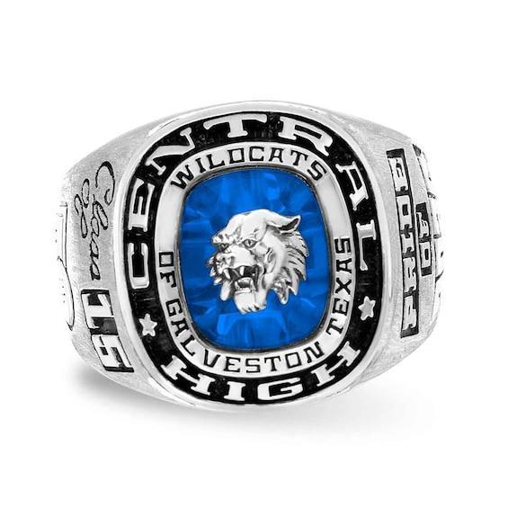 Men's High School Class Ring by ArtCarved (1 Stone) Product Image