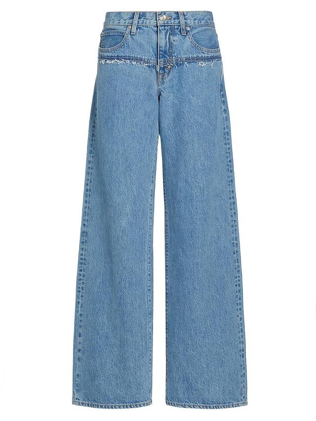 Womens Mica Low-Rise Wide-Leg Jeans Product Image