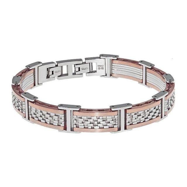 Mens LYNX Two Tone Stainless Steel Bracelet Product Image