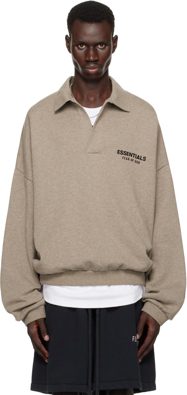 Gray Fleece Polo Product Image