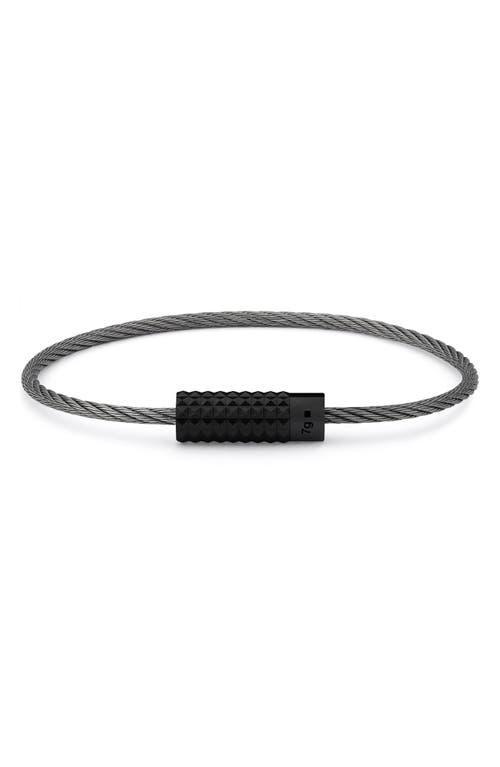 le gramme Mens 7G Black Ceramic Pyramid Cable Bracelet Product Image