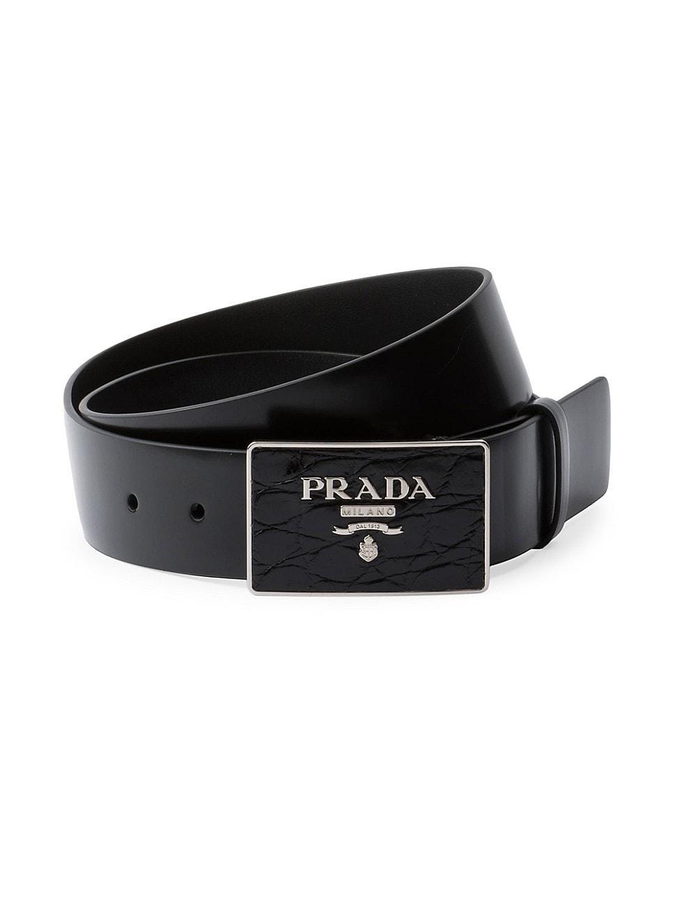 Mens Saffiano Leather Belt Product Image