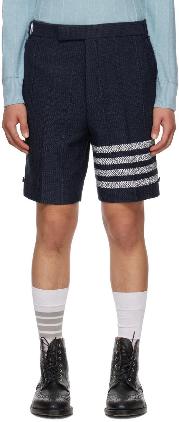 Navy 4-bar Sack Shorts In 415 Navy Product Image