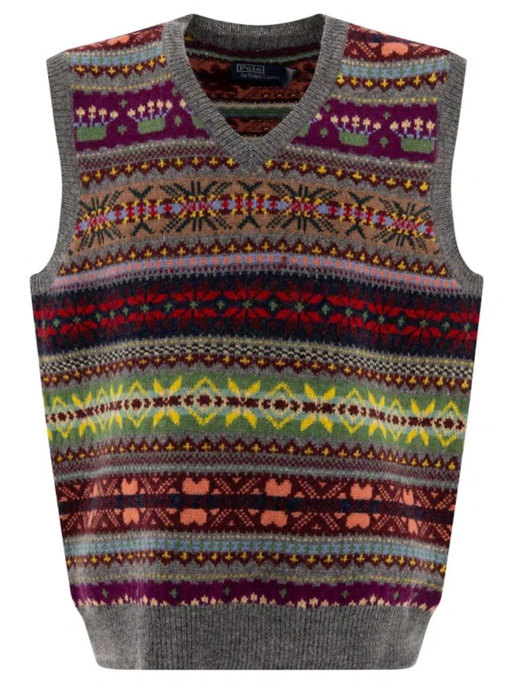 Fair Isle Sweater Vest In Multi Product Image