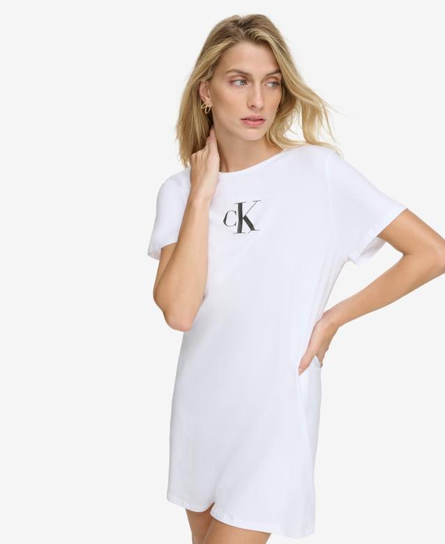 Calvin Klein Womens Logo T-Shirt Dress Swim Cover-Up Product Image