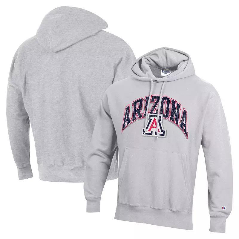 Mens Champion Gray Arizona Wildcats Vault Late Night Reverse Weave Pullover Hoodie Product Image