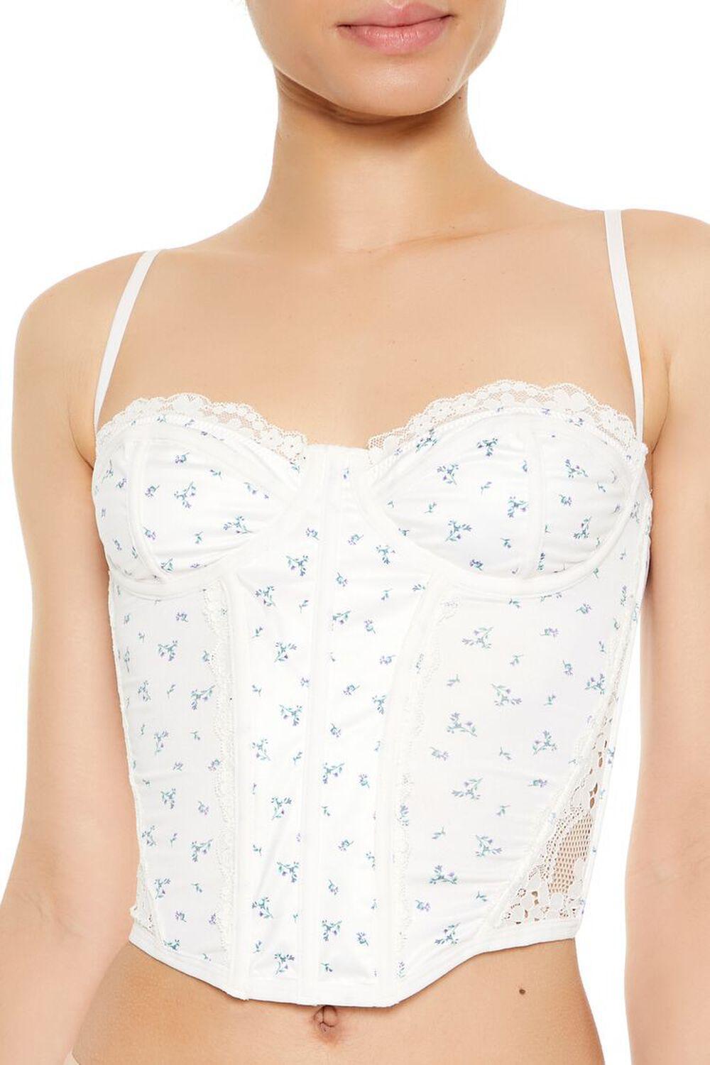 Floral Print Lingerie Corset Cami | Forever 21 Product Image