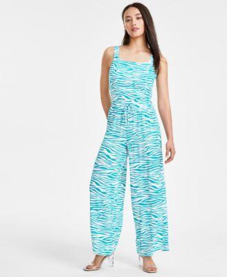 Petite Printed Pull-On Wide-Leg Pants, Created for Macy's Product Image