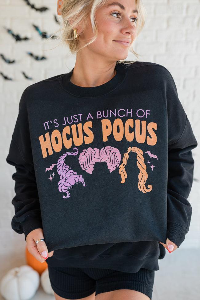 Hocus Pocus Trio Black Oversized Graphic Sweatshirt Product Image