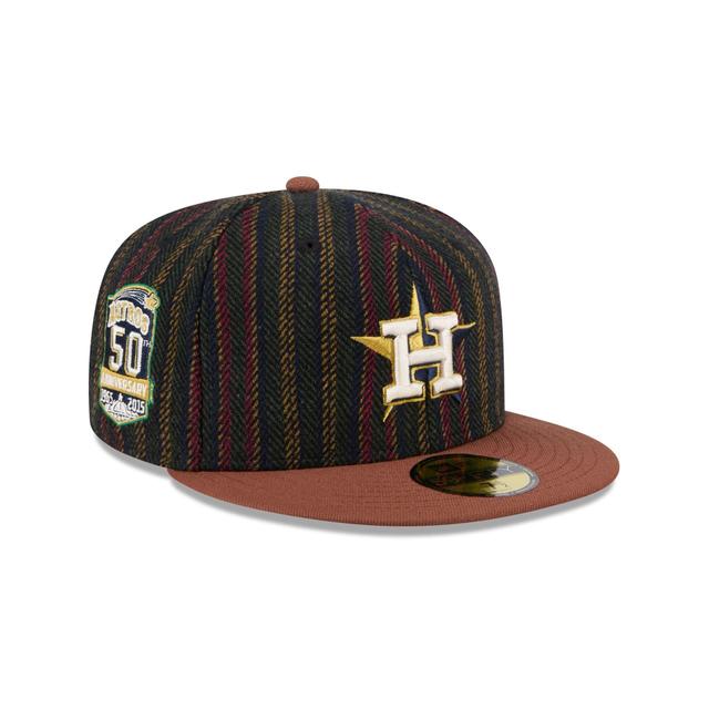 Houston Astros Vintage Herringbone 59FIFTY Fitted Hat Male Product Image