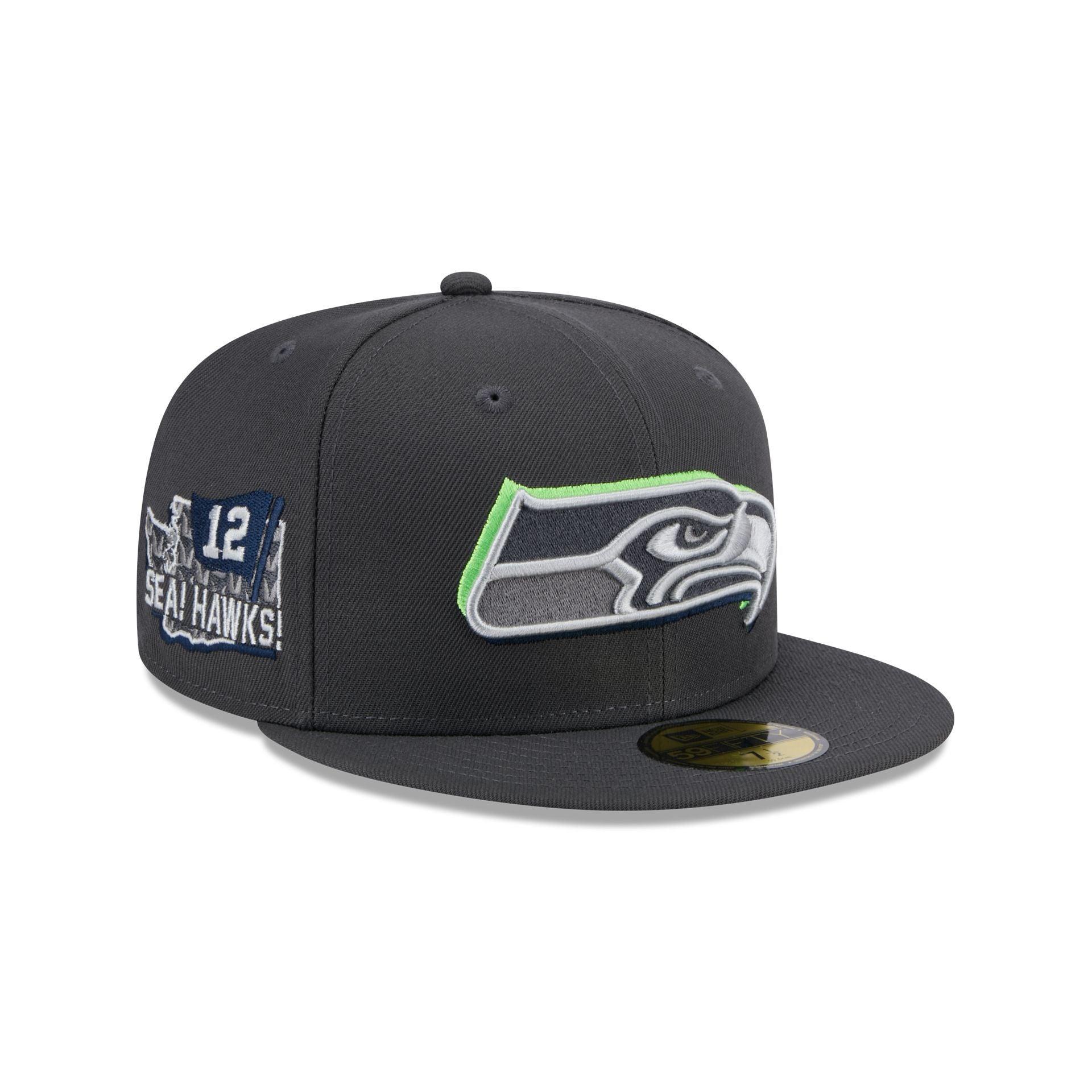 Seattle Seahawks 2024 Draft Gray 59FIFTY Fitted Hat Male Product Image