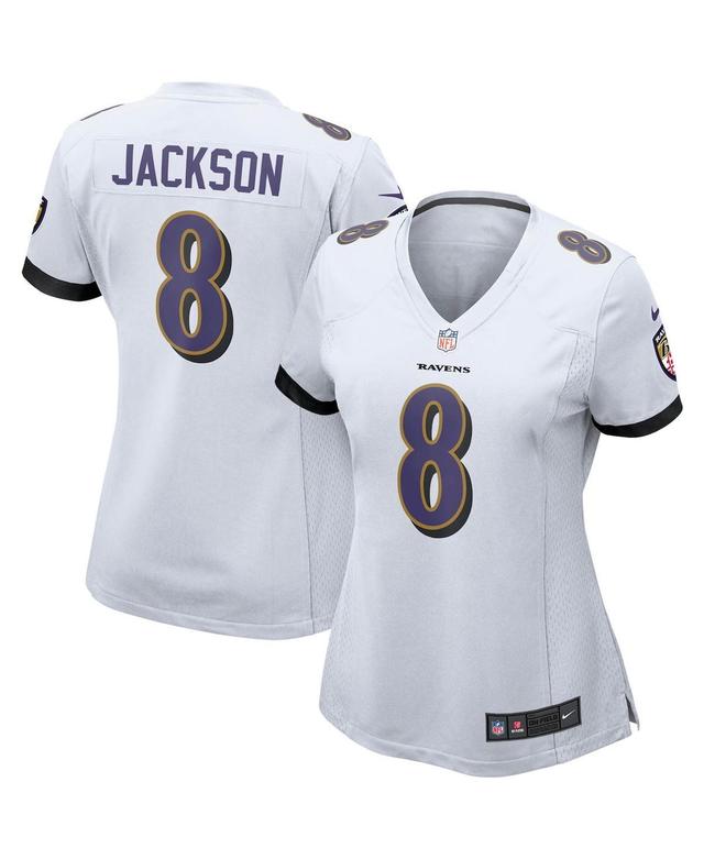 Womens Nike Lamar Jackson White Baltimore Ravens Game Jersey - White Product Image