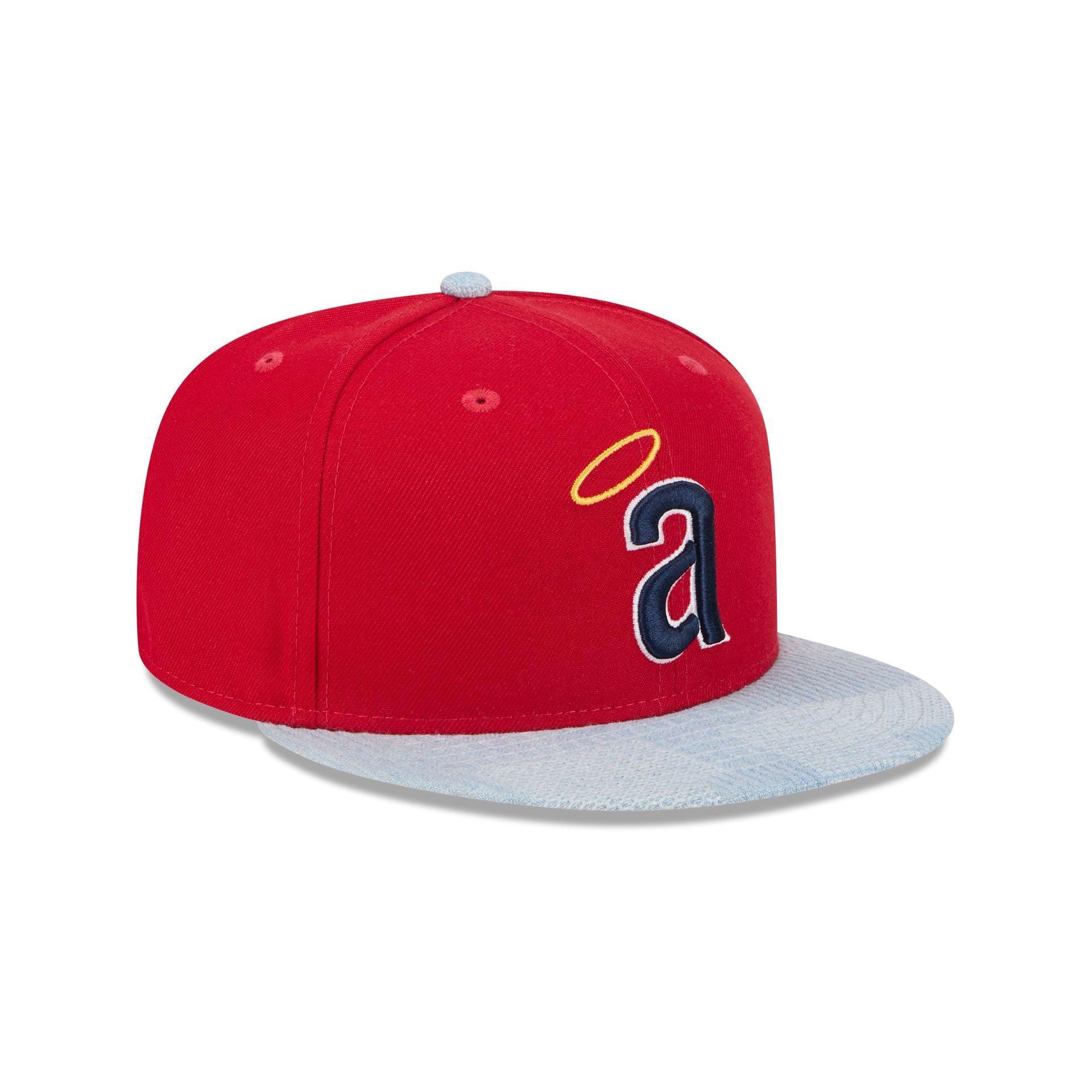 Los Angeles Angels Patch Denim 59FIFTY Fitted Hat Male Product Image