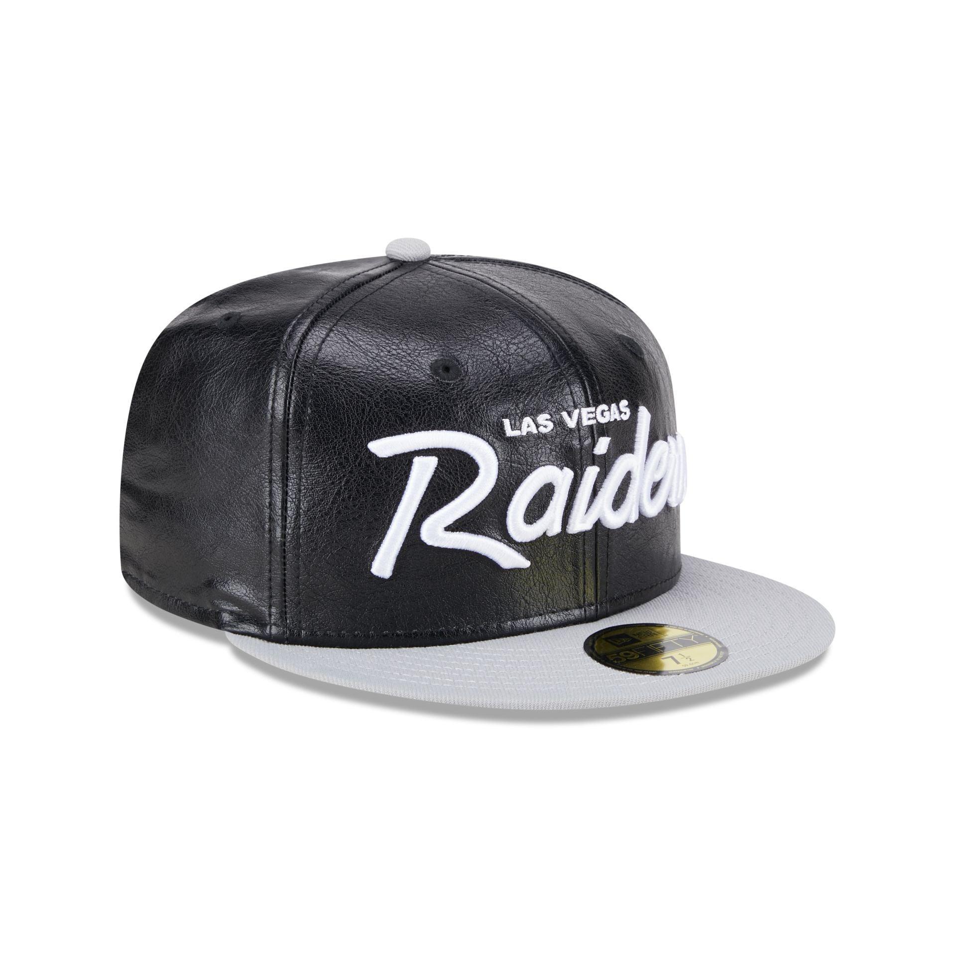 Las Vegas Raiders Faux Leather Crown 59FIFTY Fitted Hat Male Product Image