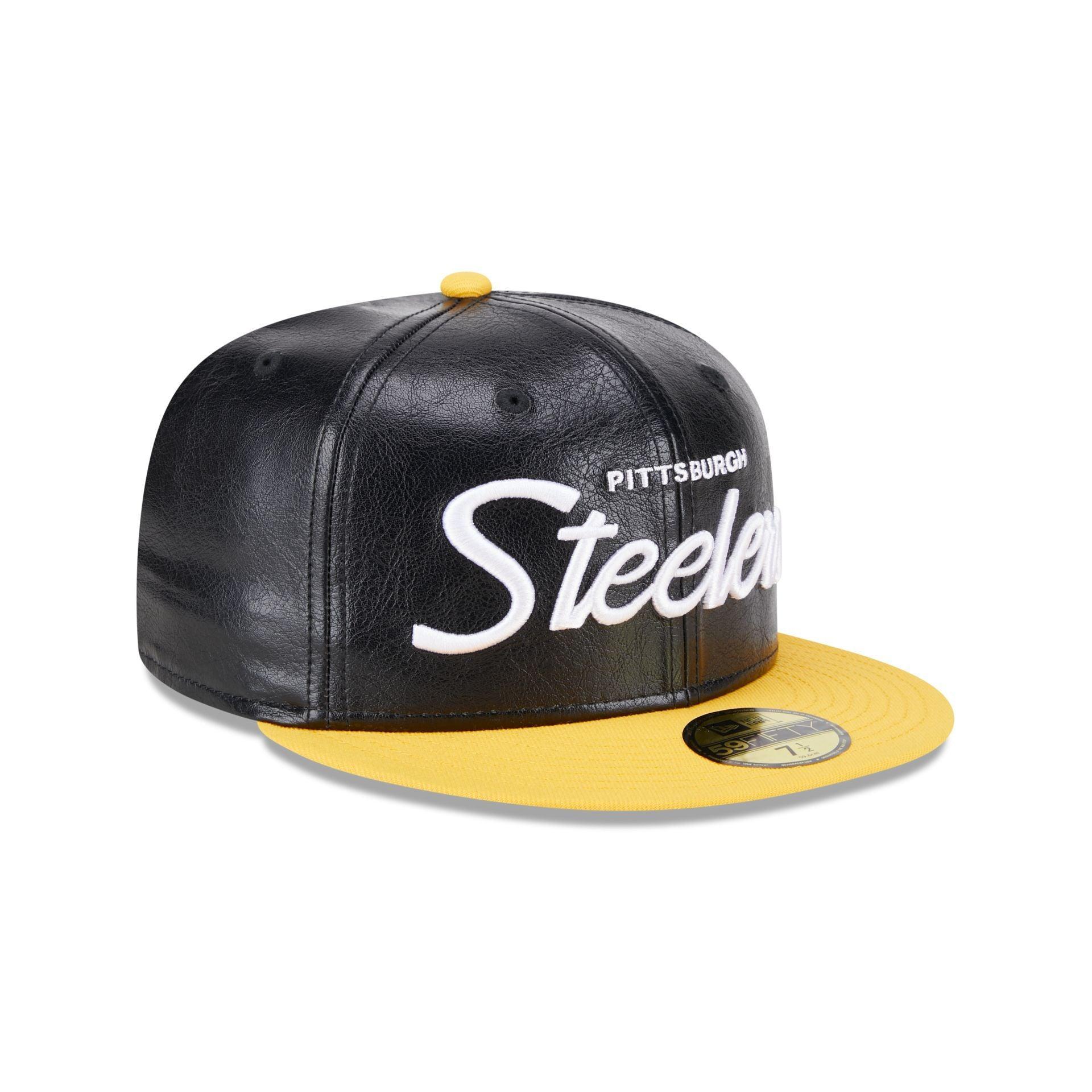 Pittsburgh Steelers Faux Leather Crown 59FIFTY Fitted Hat Male Product Image