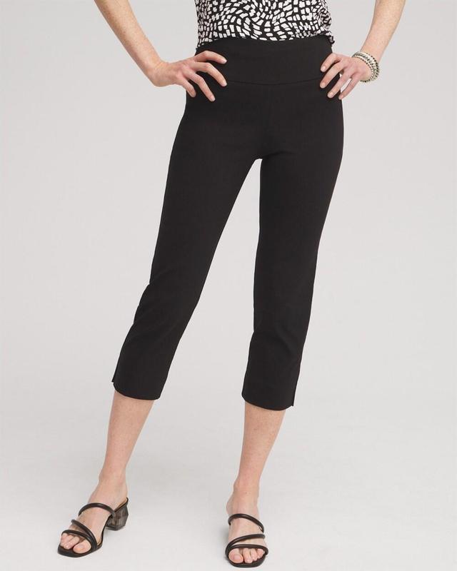 Women's Wide Waistband Vented Pull-on Capri Pants Product Image