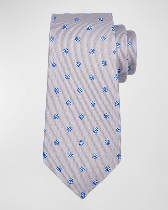 Mens Silk Polka Dot-Print Tie Product Image