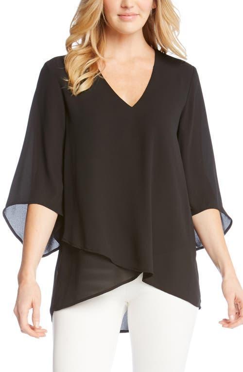 Karen Kane Asymmetrical Crepe Top Product Image