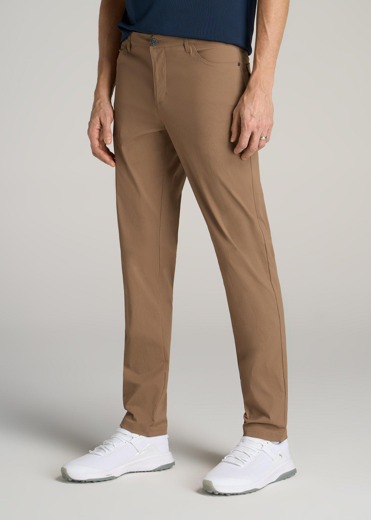 TAPERED-FIT Traveler Pants for Tall Men in Russet Brown Male Product Image