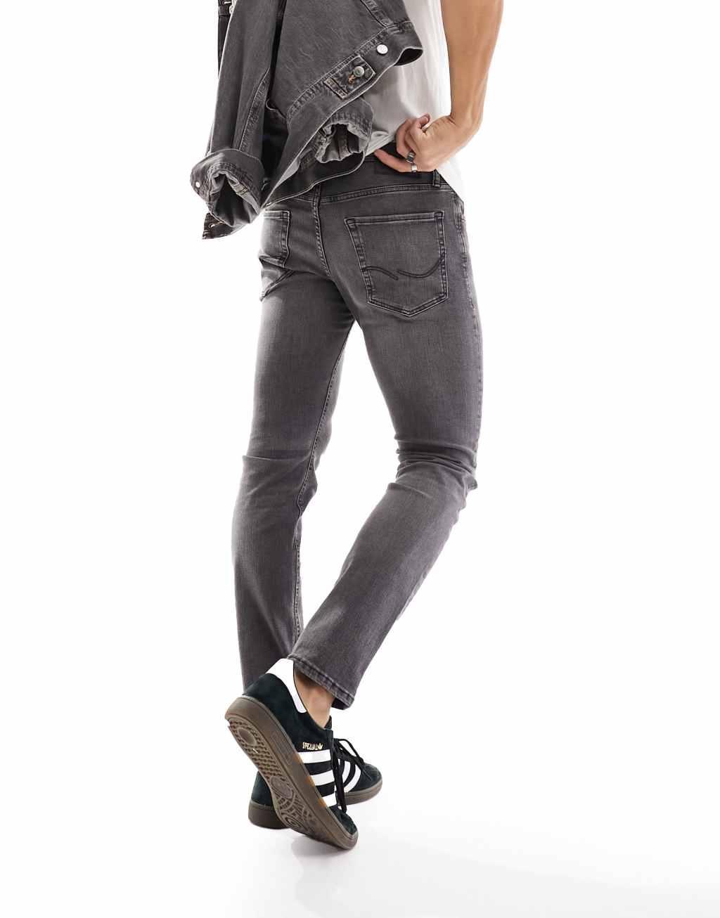 Jack & Jones glenn slim jeans in washed black Product Image