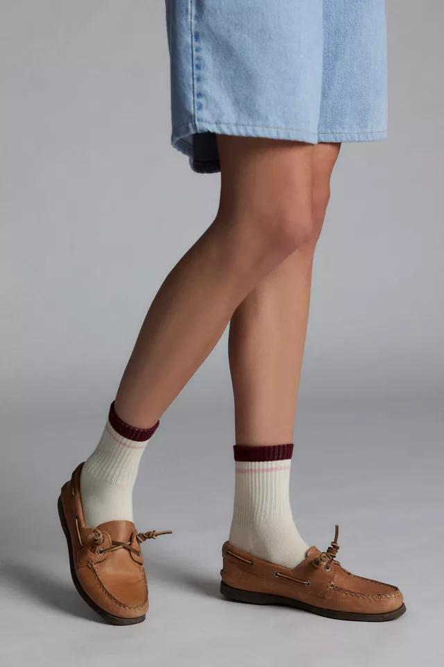 Double Striped Quarter Crew Sock Product Image