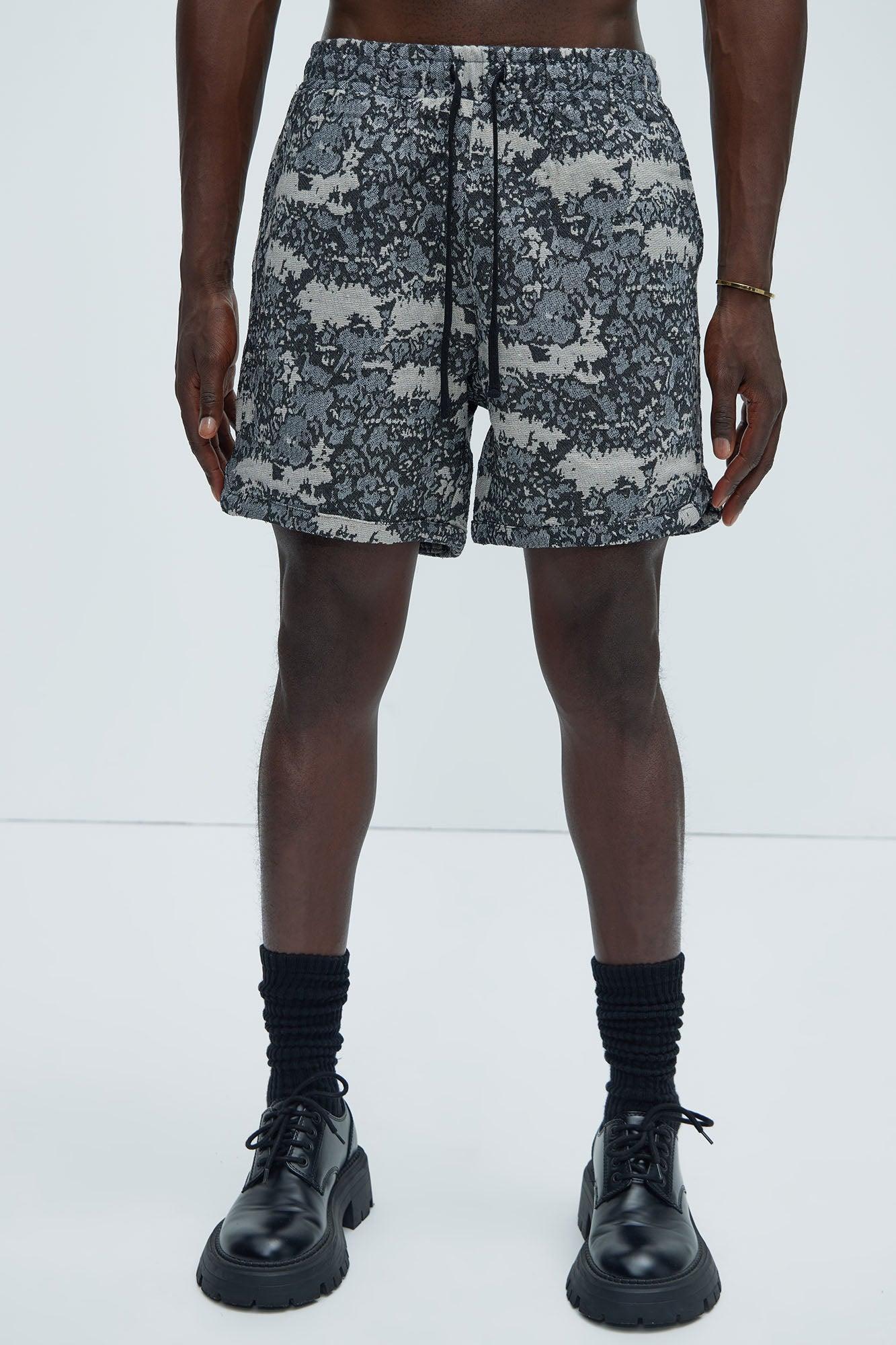 Deklan Textured Shorts - Black/combo Product Image