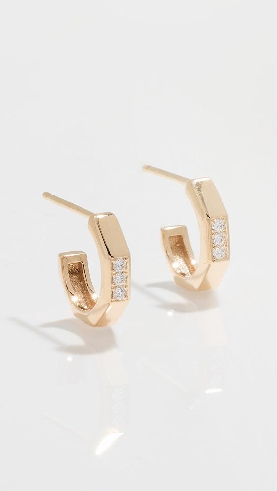 Zoe Chicco 14k Gold Small Circle Studs | Shopbop Product Image