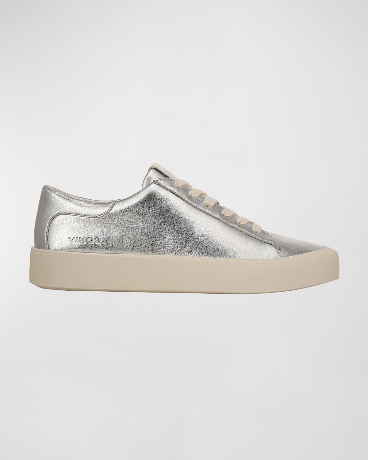 Gabi Metallic Leather Low-Top Sneakers Product Image