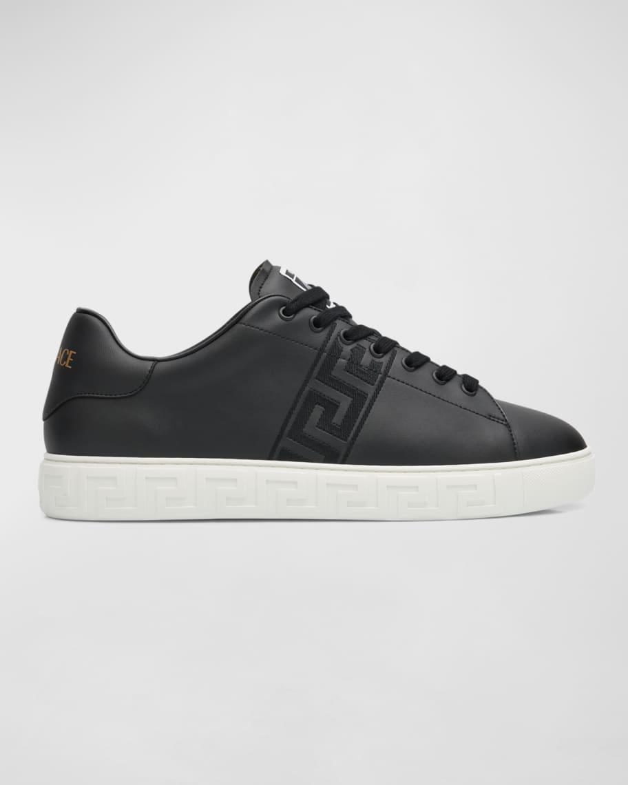 Men's La Greca Leather Low-Top Sneakers Product Image