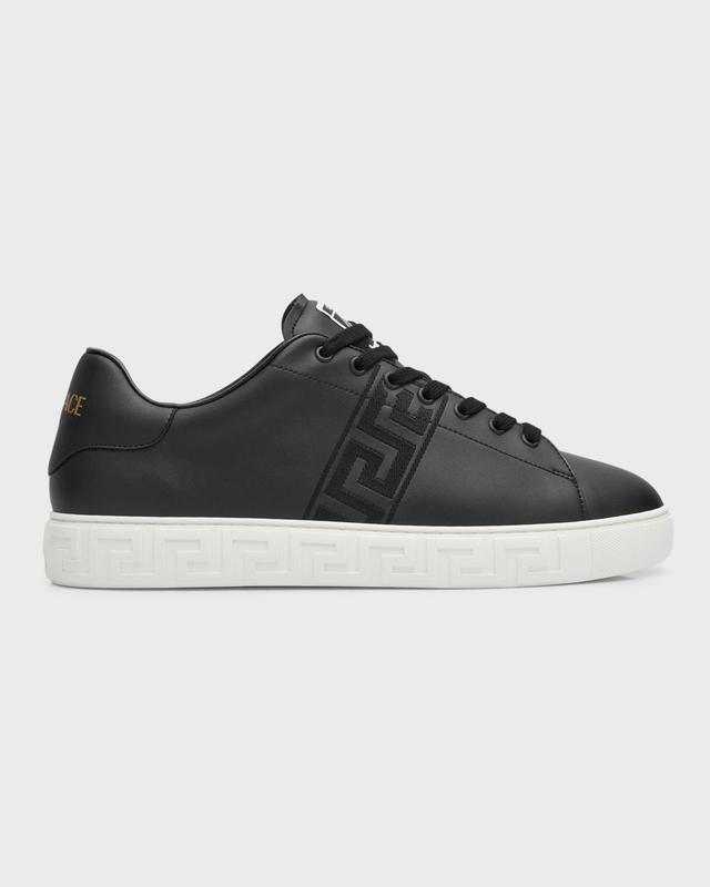 Mens La Greca Leather Low-Top Sneakers Product Image