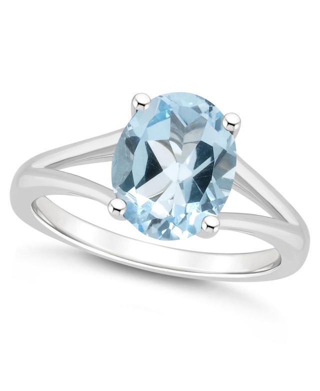 Macys Womens Sky Blue Topaz (3-3/5 ct.t.w.) Ring in Sterling Silver Product Image