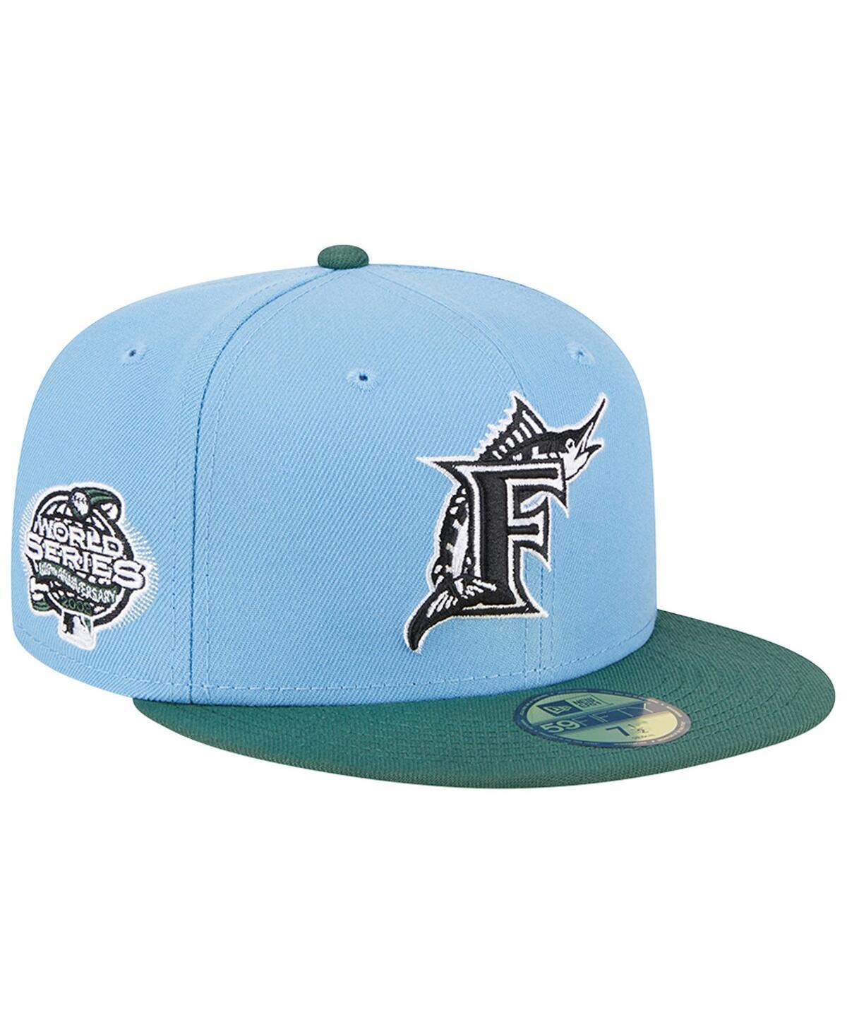 Mens New Era Sky Blue/Cilantro Florida Marlins 2003 World Series Cooperstown Collection 59FIFTY Fitted Hat Product Image