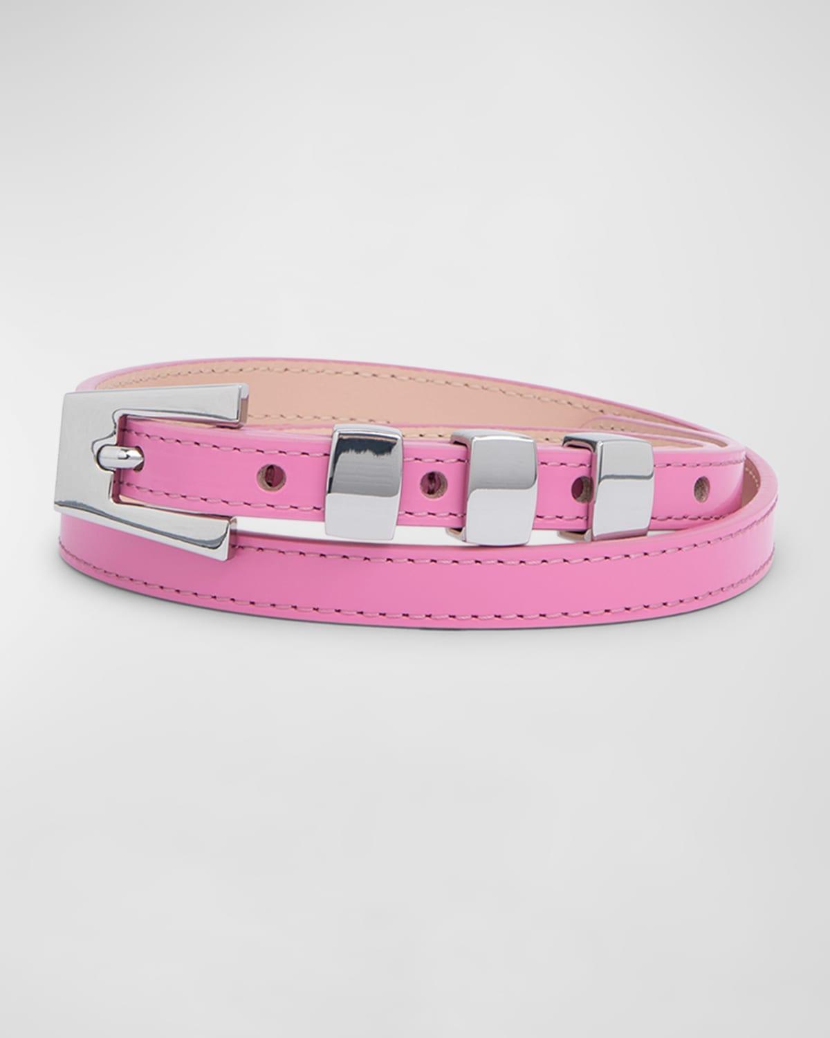 Vic Skinny Semi-Patent Leather Belt Product Image