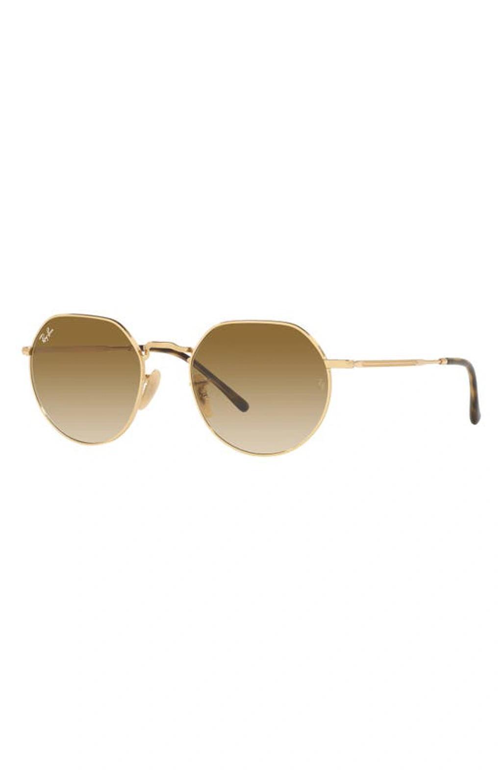 RAY BAN Jack 55mm Irregular Sunglasses In Gold Flash Product Image