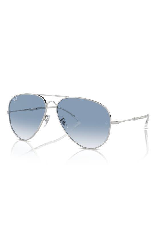 RAY BAN Old Aviator 58mm Gradient Sunglasses In Silver Product Image