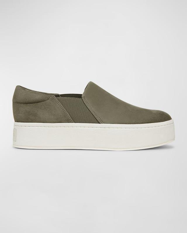 Warren Suede Slip-On Platform Sneakers Product Image