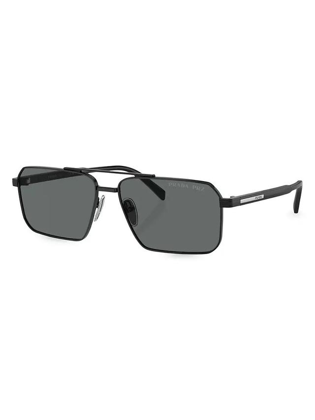 61MM Rectangular Sunglasses Product Image