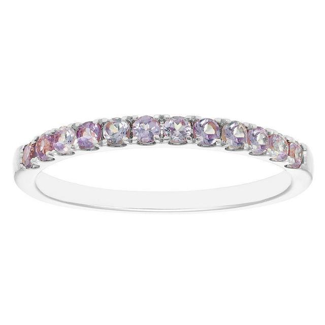 Boston Bay Diamonds 10k White Gold Gemstone Stacking Ring, Womens Created Alexandrite Product Image