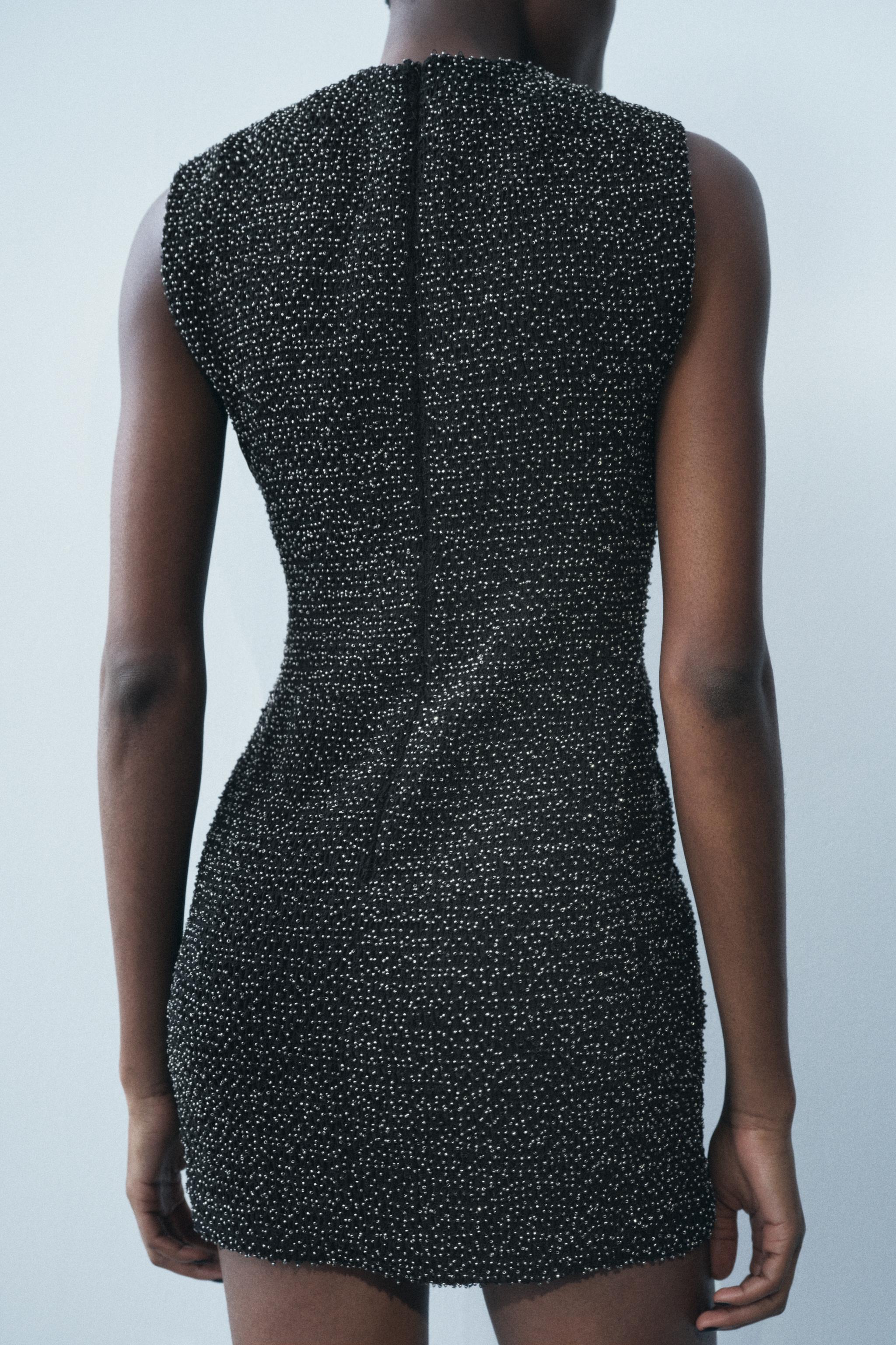 BEADED SHORT DRESS ZW COLLECTION Product Image