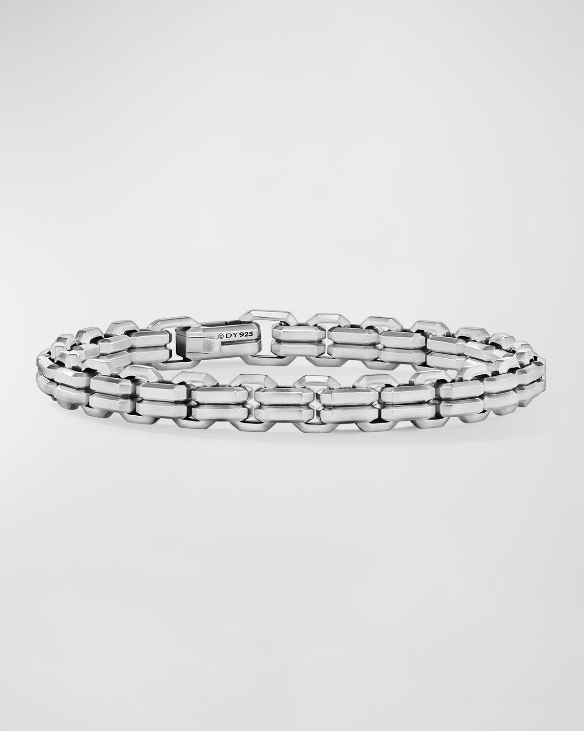 Mens Streamline Double Heirloom Link Bracelet in Silver, 8mm Product Image